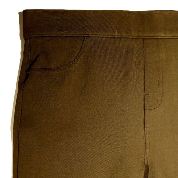 SPANX Pants Large Olive Green Style 20214R Ponte Ankle Pull-On Pockets EUC - Picture 3 of 11